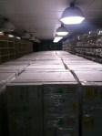 Antarctic ice core waiting to be shelved at the National Ice Core Lab March 2010