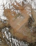 Dust streaming across Four Corners April 29, 2009 via MODIS