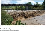 Fountain Creek swollen by stormwater in 2011 -- photo via The Pueblo Chieftain