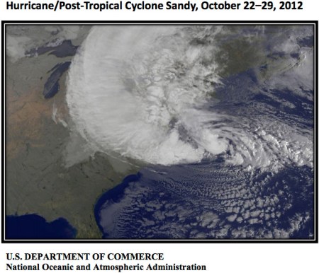 Hurricane Sandy via NOAA