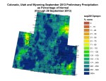 Upper Colorado River Basin September 2013 precipitation as percent of normal