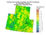 Water Year 2013 Precipitation Upper Colorado River Basin via the Colorado Climate Center