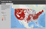 Map of surface source water for supply via the EPA
