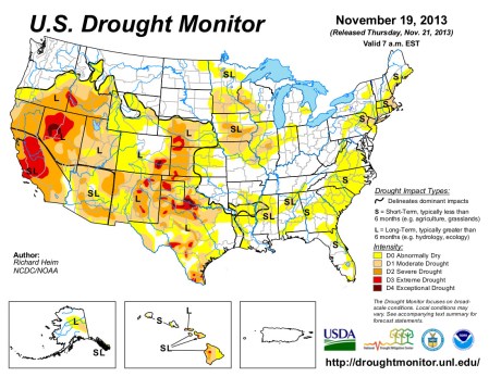 US Drought Monitor November 19, 2013
