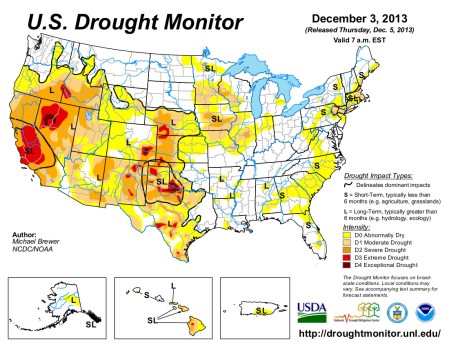 US Drought Monitor December 5, 2013