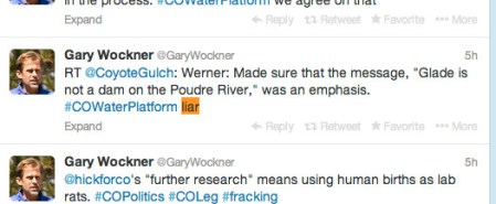 Gary Wockner calling Brian Werner a liar piggybacking on @CoyoteGulch