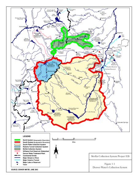 Denver Water's collection system via the USACE EIS
