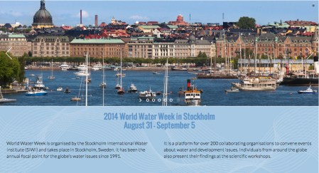 Screenshot from the World Water Week website