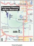 Site of proposed Chimney Hollow Reservoir -- Windy Gap Firming Project via the Longmont Times-Call