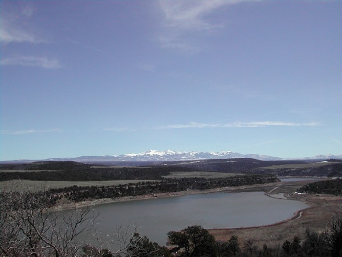 Western San Juans with McPhee Reservoir in the foreground