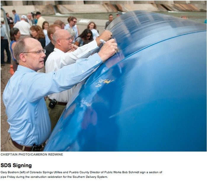 Southern Delivery System construction celebration August 19, 2011 via The Pueblo Chieftain