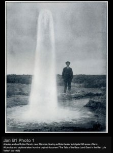 Artesian well Dutton Ranch, Alamosa 1909 via the Crestone Eagle