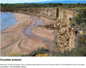 Fountain Creek erosion via The Pueblo Chieftain