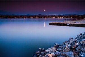 Sloans Lake at sunrise via Redbubble.com
