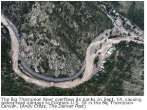 The Big Thompson River September 14, 2013 via The Denver Post