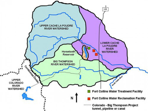 Cache la Poudre and Big Thompson watersheds via @ftcollinsgov