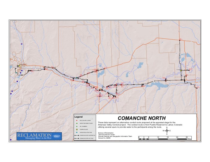Arkansas Valley Conduit Comanche North route via Reclamation