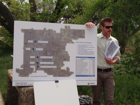 Michael Bouchard (Denver Parks and Recreation) with details about planned recreational development along the river through Denver