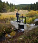 Alan Ward stands at the Ewing Ditch headgate,