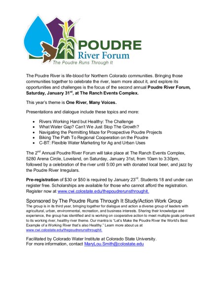 Poudre River Forum Flyer 01312015