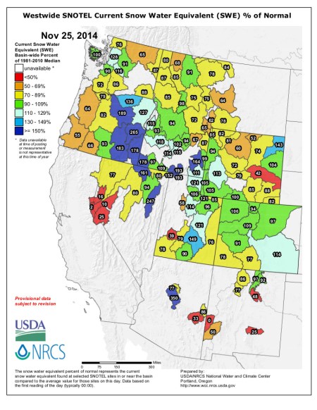 westwidesnotelcurrensnowwaterequivalentpercentofnormal11252014