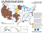 April drought outlook via the Climate Prediction Center