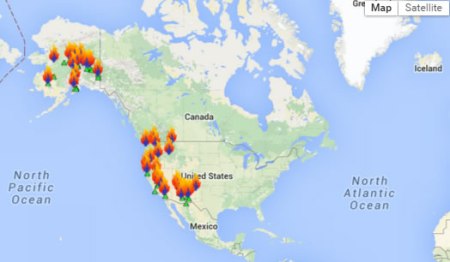 Western US fires July 2, 2015 via InciWeb