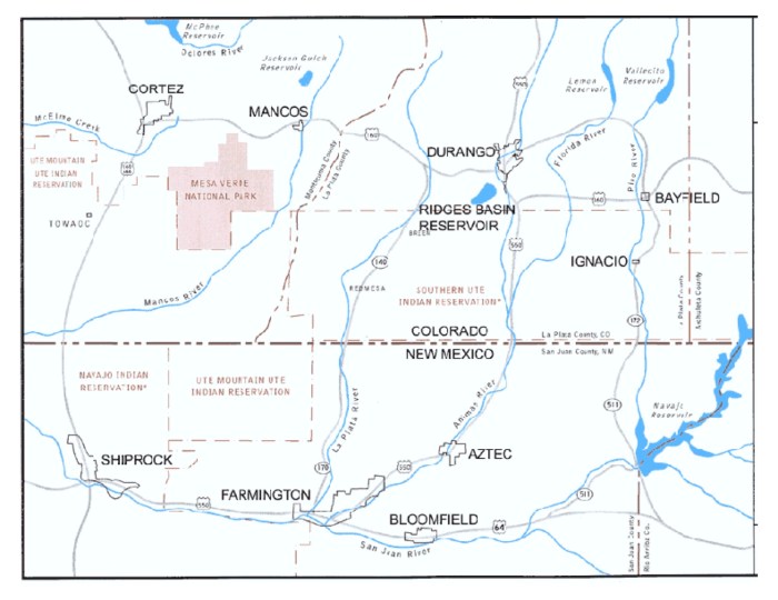 Animas-La Plata Project map via USBR