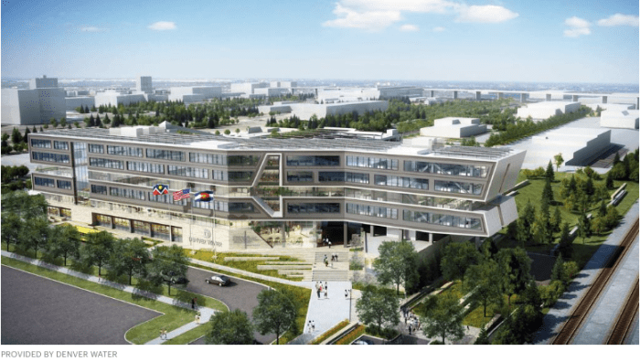 Denver Water's planned new administration building via the Denver Business Journal