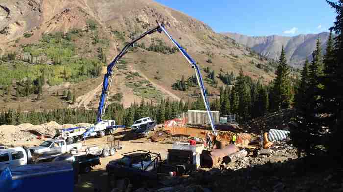 Despite lingering problems at many places, the Pennsylvania Mine in Summit County seems to be one place where contaminated water from hard-rock mining a century ago is finally being abated. Photo courtesy of Jeff Graves, Colorado Division of Reclamation, Mining and Safety