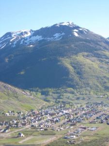 Silverton, Colo., lies an at elevation of 9,300 feet in San Juan County, and the Gold King Mine is more than 1,000 feet higher in the valley at the left side of the photo. Photo/Allen Best