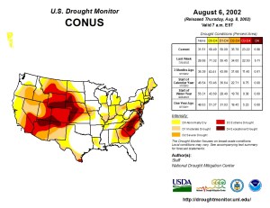 US Drought Monitor August 6, 2002