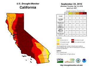 California Drought Monitor September 22, 2015