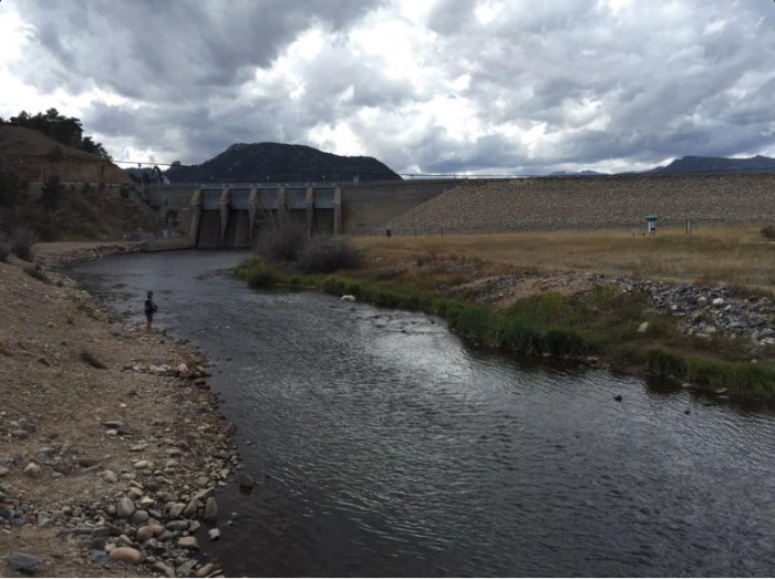 Fly fishing below Olympus Dam (Colorado-Big Thompson Project) September 17, 2015 via the Bureau of Reclamation