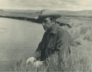 Luna Leopold in the mid-1970s along the East Fork River in Wyoming. Photo courtesy of U.C. Berkeley