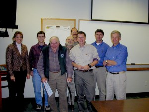 Luna Leopold (3rd from left) visiting the USGS Wisconsin Water Science Center in 2002.