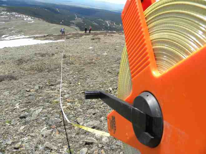 Measuring and more measuring, that’s what scientists do. Photo/Christine Carlson