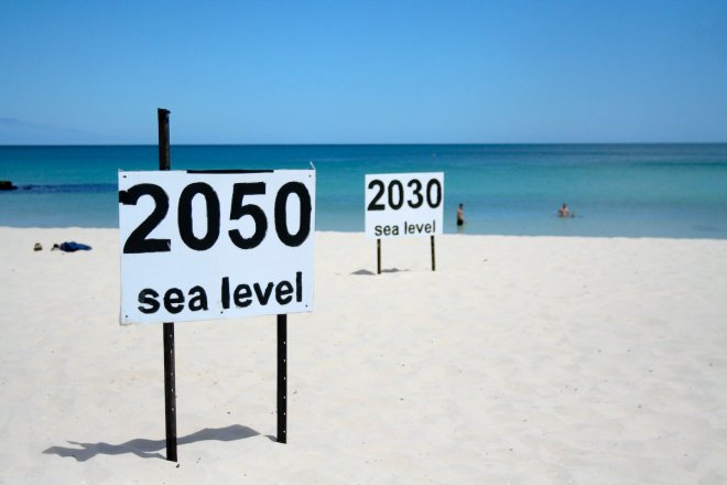 Efforts are underway in southern Florida to map the effects of the rising Atlantic Ocean. See: http://fiusm.com/2014/11/24/what-sea-level-rise-means-to-south-florida/ 