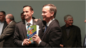 James Eklund and Governor Hickenlooper roll out the Colorado Water Plan, Thursday, November 19, 2015 via The Colorado Independent