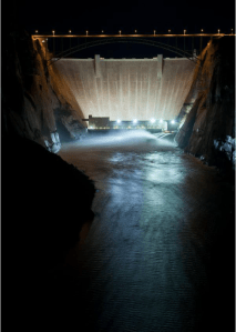 Glen Canyon Dam releases. Photo via Twitter and Reclamation