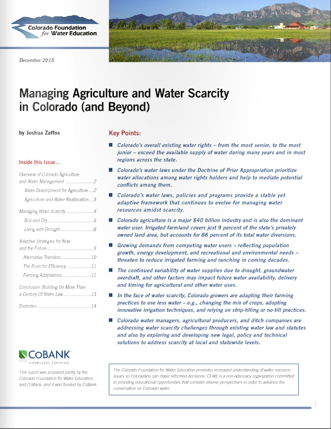 managingagriculureandwaterscarcityincoloradoandbeyond