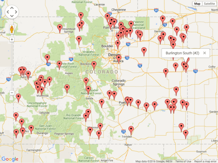 CoAgMet Station Map via the Colorado Climate Center