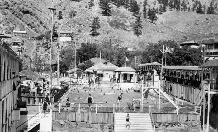 El Dorado Springs pool back in the day via the Denver Public Library