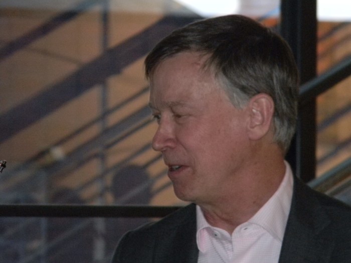 Governor John Hickenlooper at the Colorado Foundation for Water Education's Diane Hoppe Leadership Award Reception, May 20, 2016.