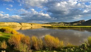 Evening clouds along the Yampa River in northwestern Colorado.