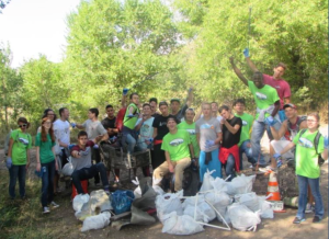 UCCS Clean the Stream Team at the 2015 Creek Week. Photo via the Fountain Creek Watershed, Flood Control and Greenway District.