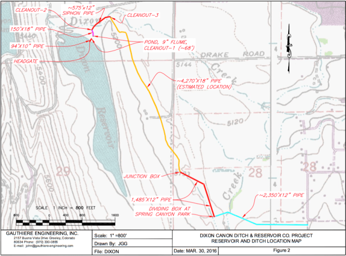 Dixon Dam rehab site map via Gauthiere Engineering.