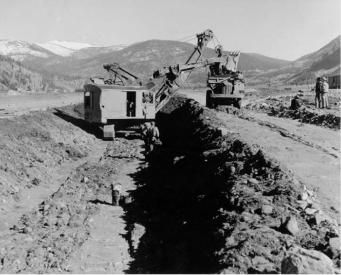 In 1942, a new channel for the Eagle River was built at Camp Hale to replacing the naturally meandering route. Photo/Denver Public Library Western History Department via The Mountain Town News.