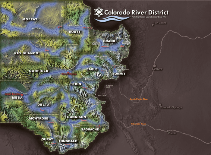Colorado River District land area.