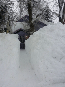 Passages are narrowing as the snow piles up in Crested Butte. Photo/Town of Crested Butte Facebook page